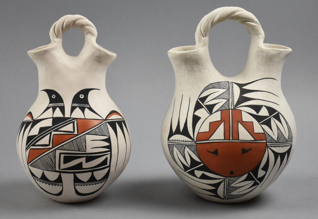 Andrea Corpuz Acoma Polychrome Wedding Vases (1 of 6)