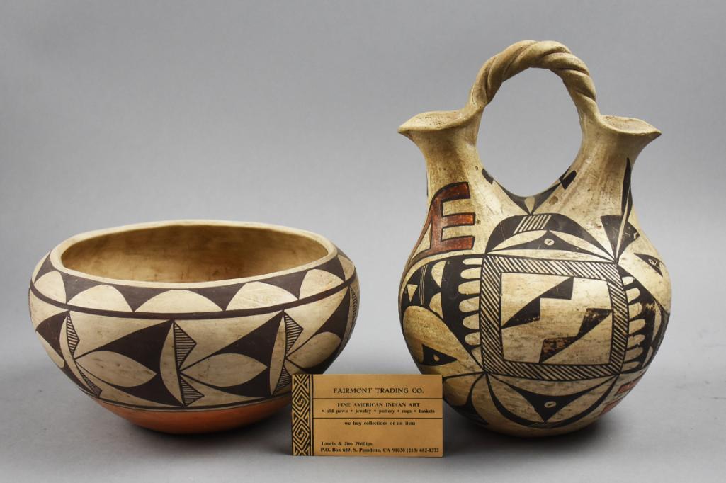 Vintage Acoma Pottery, Wedding Jar and Bowl (1 of 7)