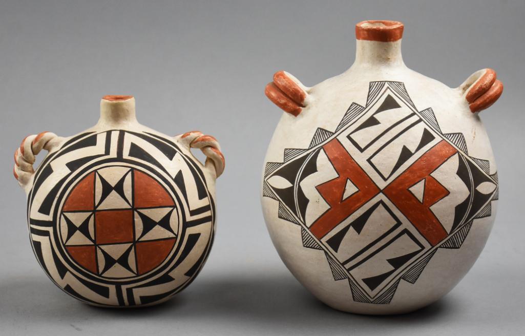 Martha Wilkinson & Elvira Chavez Acoma Canteens (1 of 7)