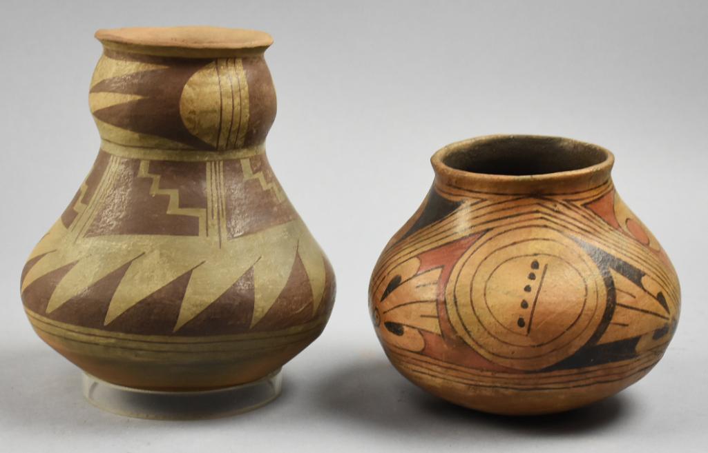 c1930 Acoma Polychrome Pottery Pieces (1 of 5)