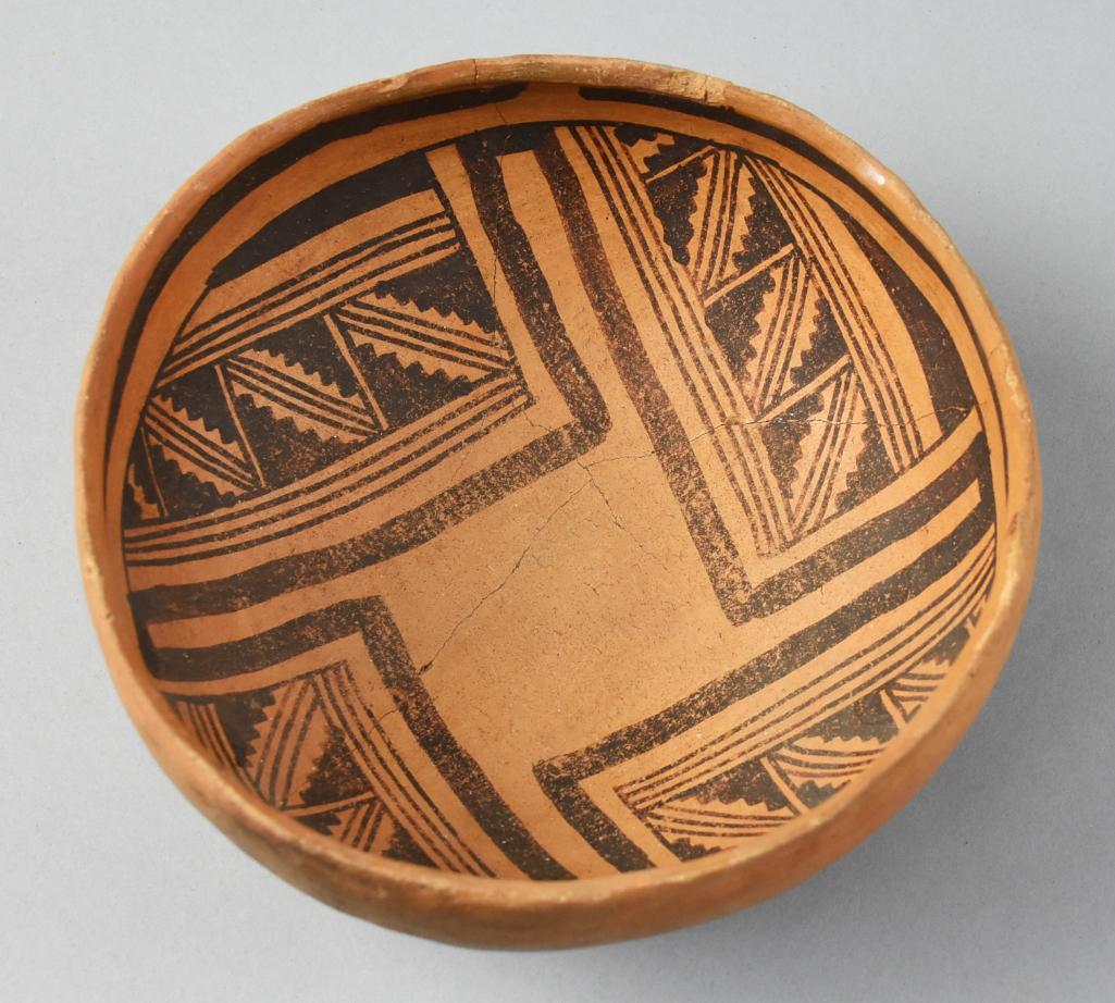 1325-1600 AD Hopi Jeddito Black on Yellow Bowl (1 of 8)