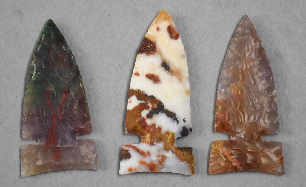 Prehistoric Notched Point, Side Notched Quartz Arrowheads (1 of 7)