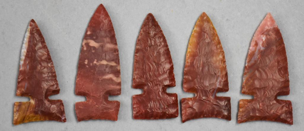 Prehistoric Notched Point, Side Notched Agate Arrowheads (1 of 9)