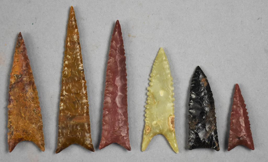 Misc Assortment Prehistoric Auriculate Arrowheads, Agate (1 of 9)