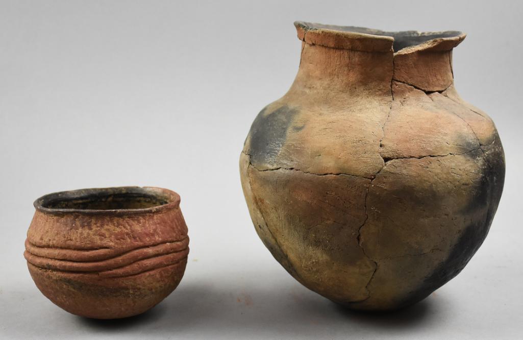 1200-1300 AD Anasazi Plainware Olla, Salado Redware Bowl (1 of 7)
