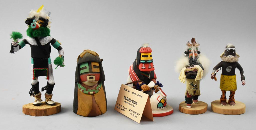 Misc Artist Signed Hopi Kachinas Tubinaghtewa, Taylor Plus (1 of 8)