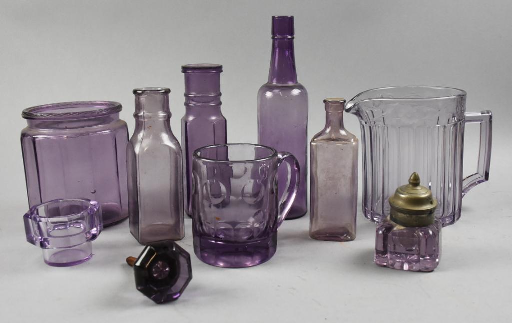(10) Antique & Vintage Sun Purple, Heisey, Bottles & More (1 of 7)