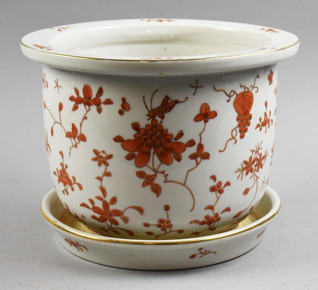 Vintage Japanese Porcelain Ware Flower Planter (1 of 9)