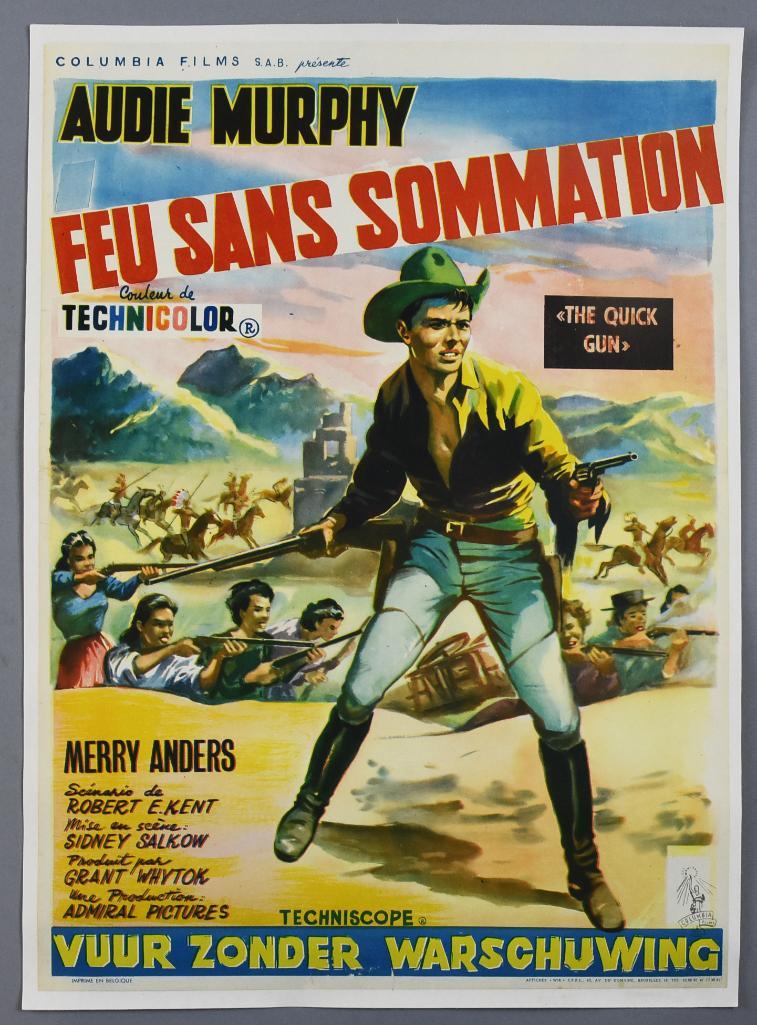 Orig. 1957 French The Guns of Fort Petticoat, Audie Murphy (1 of 6)