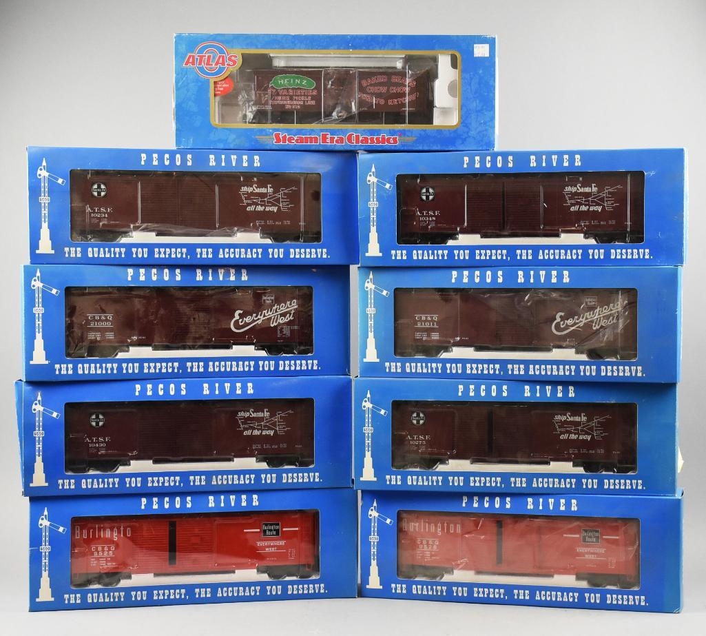Atlas and Pecos River Box Car Grouping  Original Boxes (1 of 10)