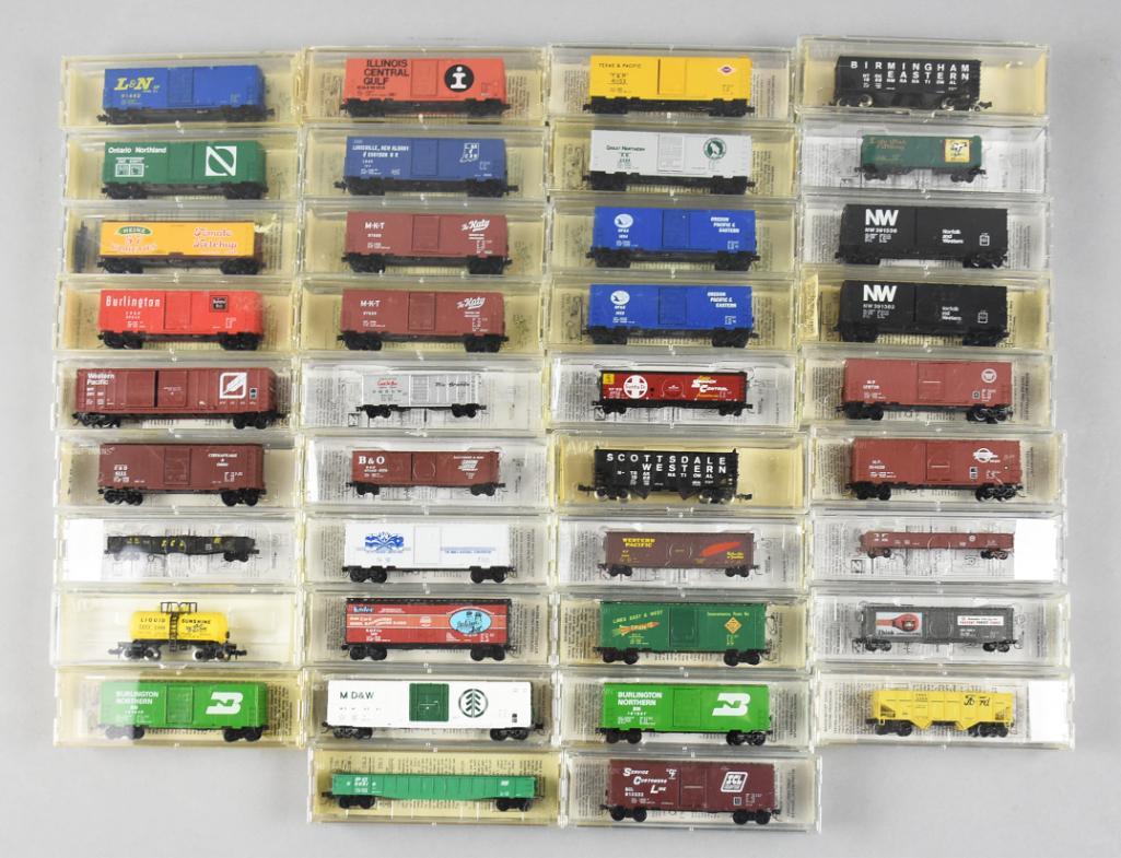 (38) Micro-Trains Line  Mostly Boxcars  In Original Boxes (1 of 6)