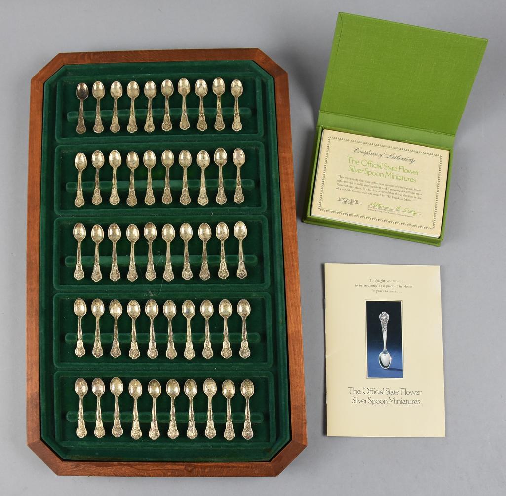 Sterling Spoons State Flower Miniature Spoon Display (1 of 7)