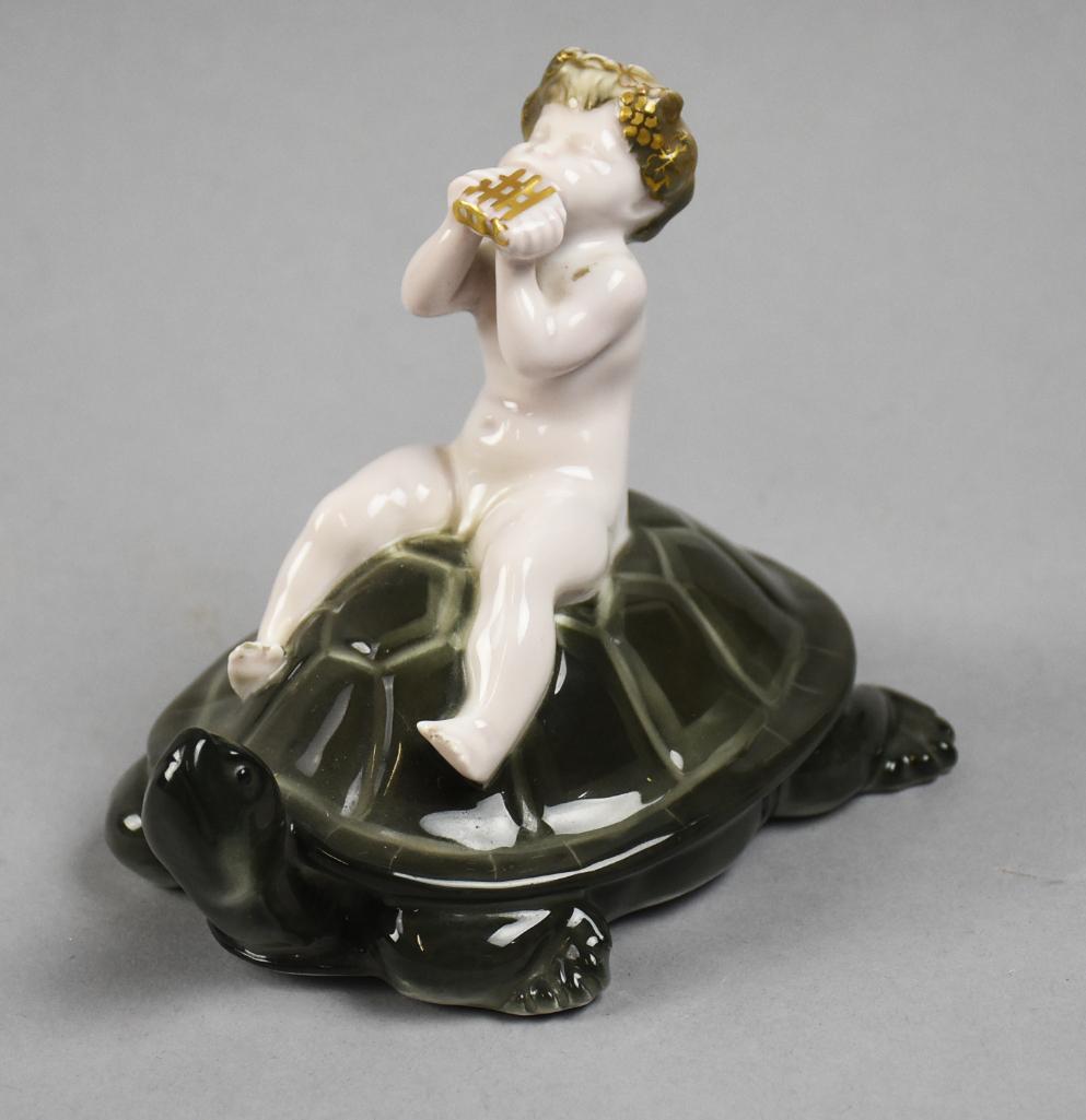c1915 Ferdinand Liebermann/Rosenthal Young Pan on Turtle (1 of 6)