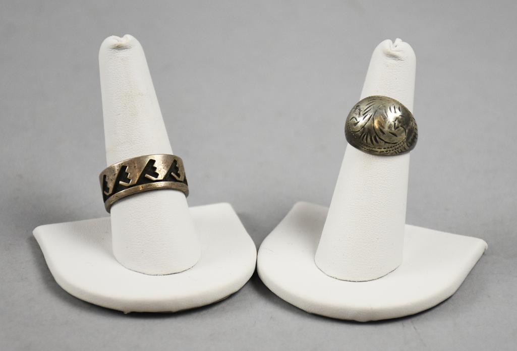 Vintage Native American & Thailand Sterling Silver Rings (1 of 5)