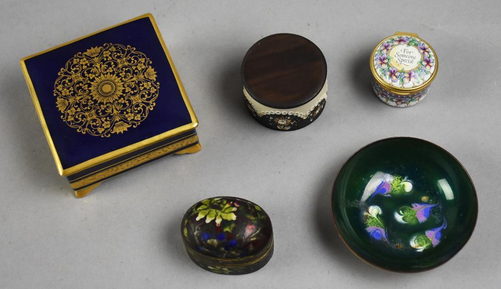 Misc Signed Trinket Boxes & Dish, England, China, Israel (1 of 7)