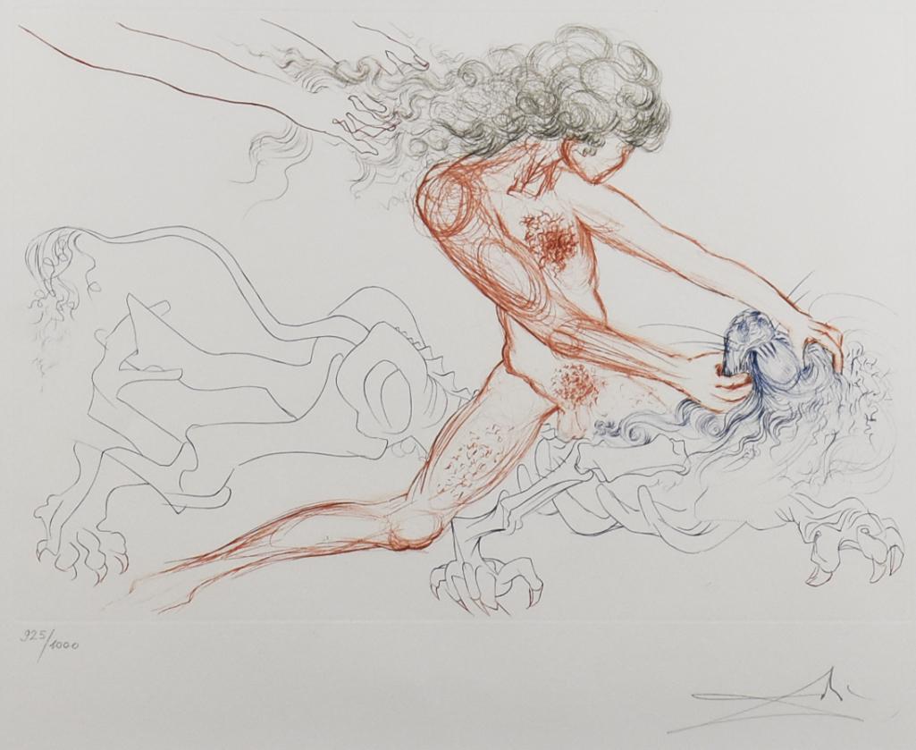 Salvador Dali, Samson & Delilah, Pencil Signed (1 of 6)