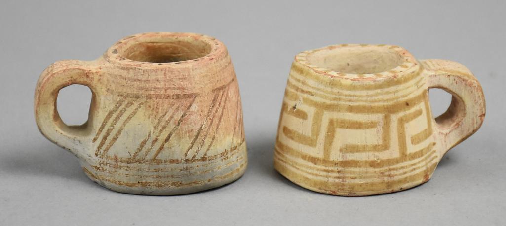 Ancient Unsigned Native American Miniature Toy Cups (1 of 4)