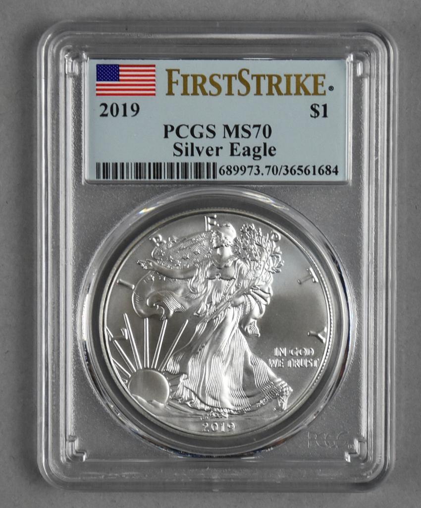 2019 First Strike Silver Eagle PCGS MS70 (1 of 2)