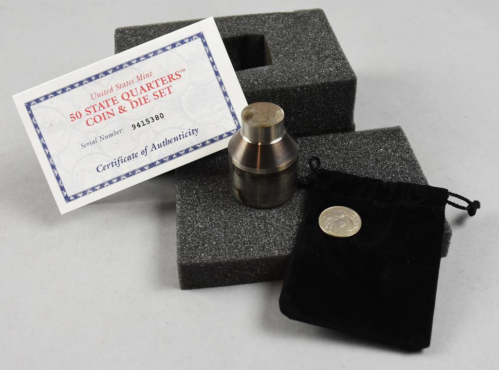 1999 Georgia State Quarter and Die Set, COA (1 of 8)