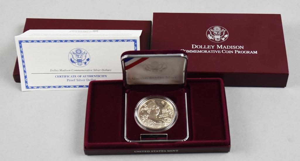 1999 Dolley Madison Silver Dollar Proof, COA (1 of 3)