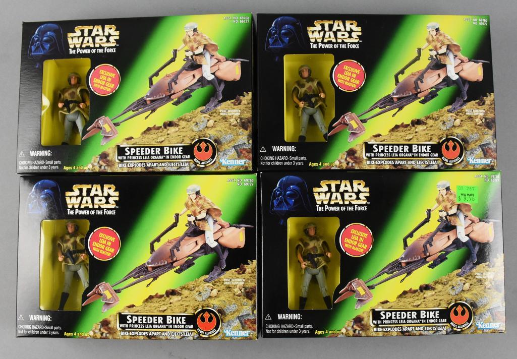 New Old Stock - 4 Princess Leia, Endor Gear on Speeder Bike Star Wars (1 of 5)
