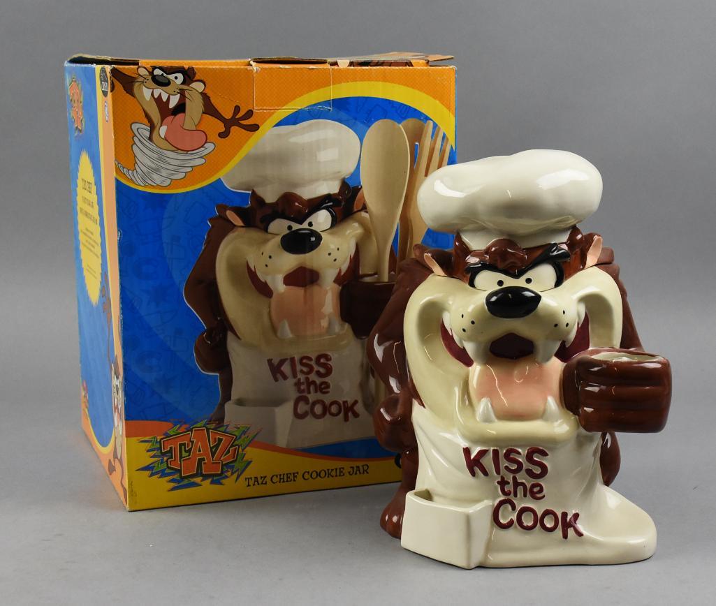 Gibson Looney Tunes Taz Chef Cookie Jar, Original Box (1 of 7)