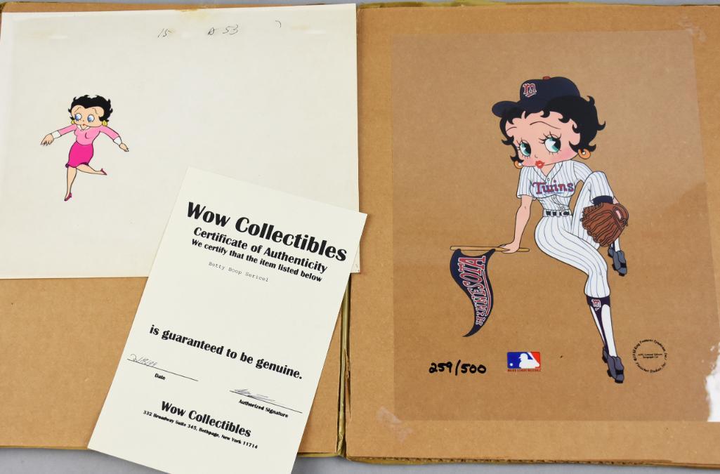 Betty Boop Sericel and Ltd Ed Betty Minn Twins w/ COA (1 of 4)