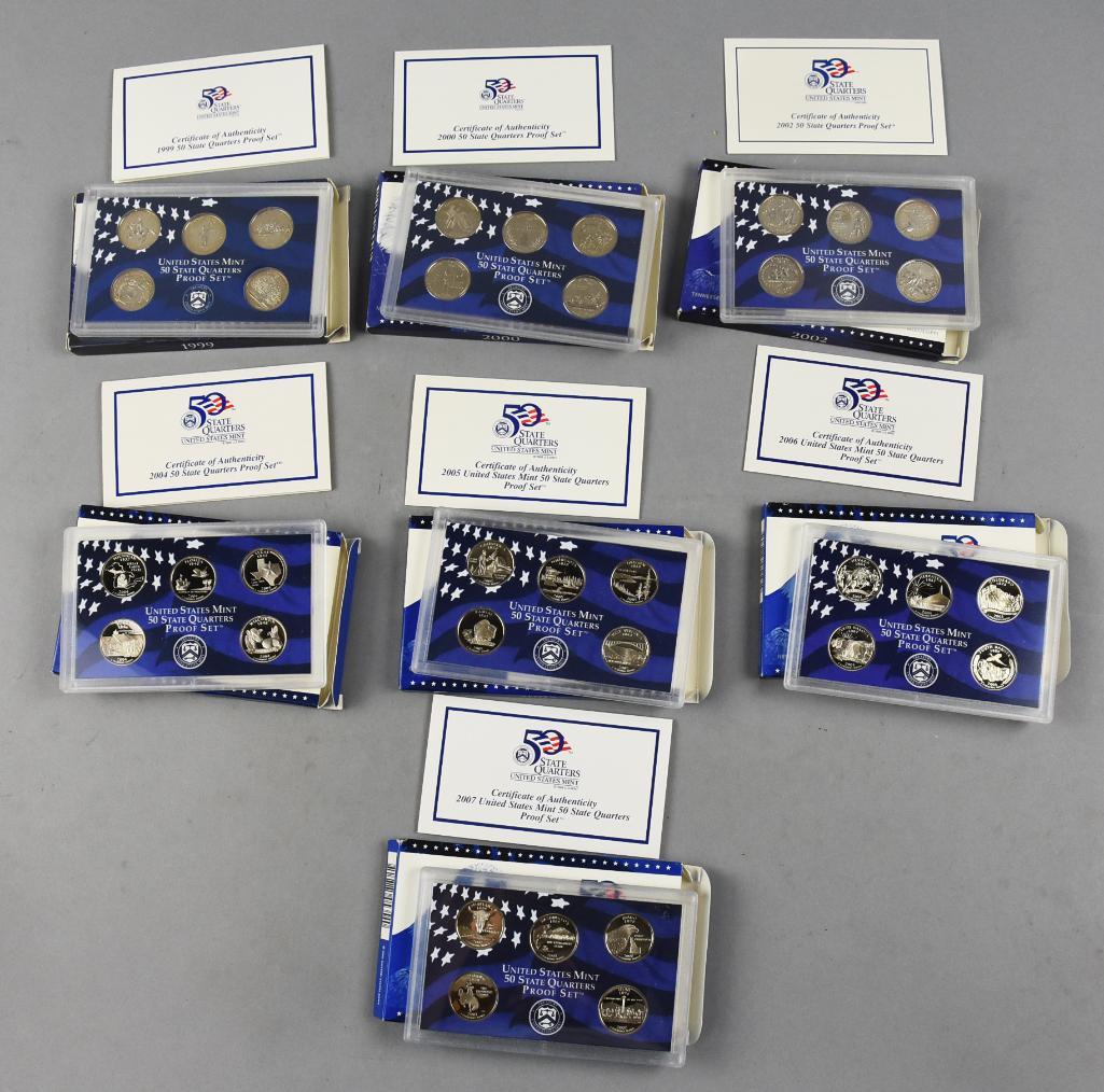 1999-2000, 2002, 2004-07 US Mint 50 State Proof Sets (1 of 2)