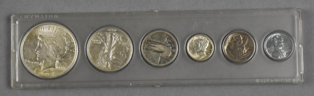 1924-1944 US Coin Set-Penny - Silver Peace Dollar (1 of 8)