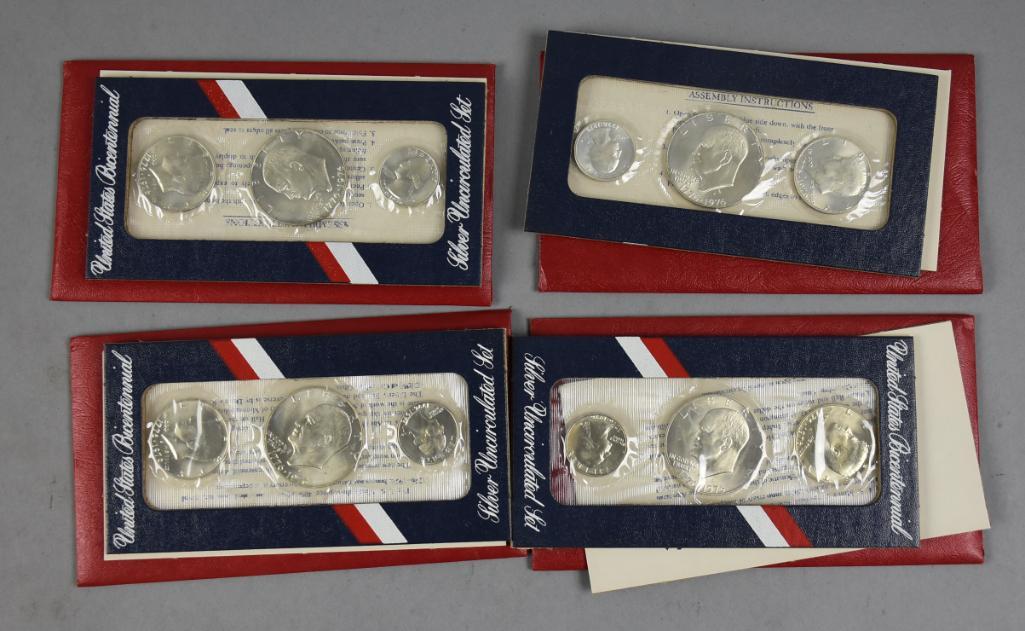 (4) US Mint Bicentennial 40% Silver Uncirculated Set (1 of 4)