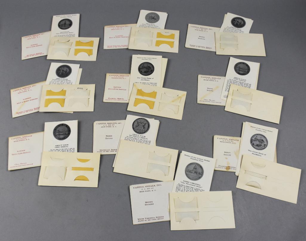 Capitol Medals State Medals Aluminum & Bronze-Orig. (1 of 5)
