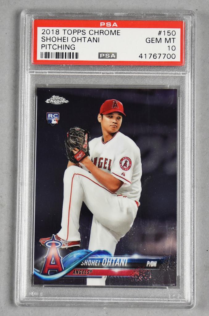 2018 Topps Chrome Shohei Ohtani Pitching, PSA GEM MT 10 (1 of 2)