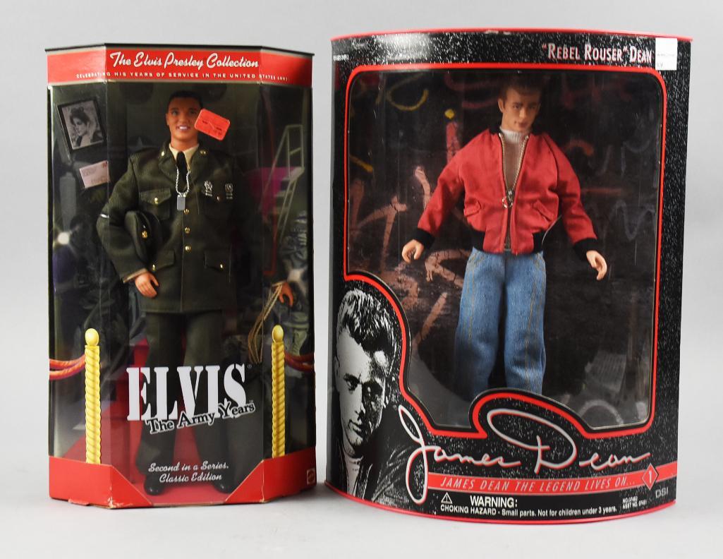 NOS-Elvis In the Army & Rebel Rouser James Dean Dolls (1 of 2)