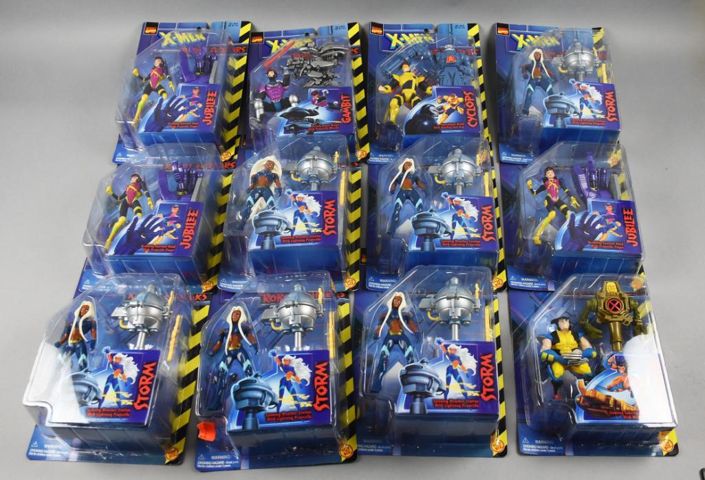 Vintage 12 X-Men Action New Old Stock -n Figures, Shipping Box (1 of 5)