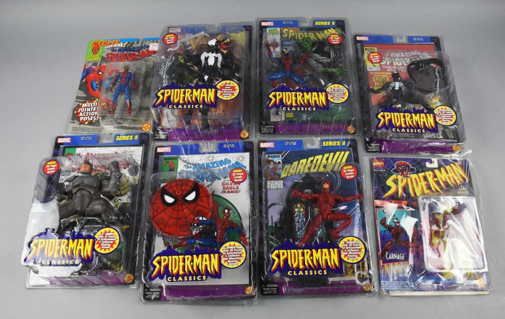Vintage 8 Spiderman Action Figures, Mint New Old Stock (1 of 4)