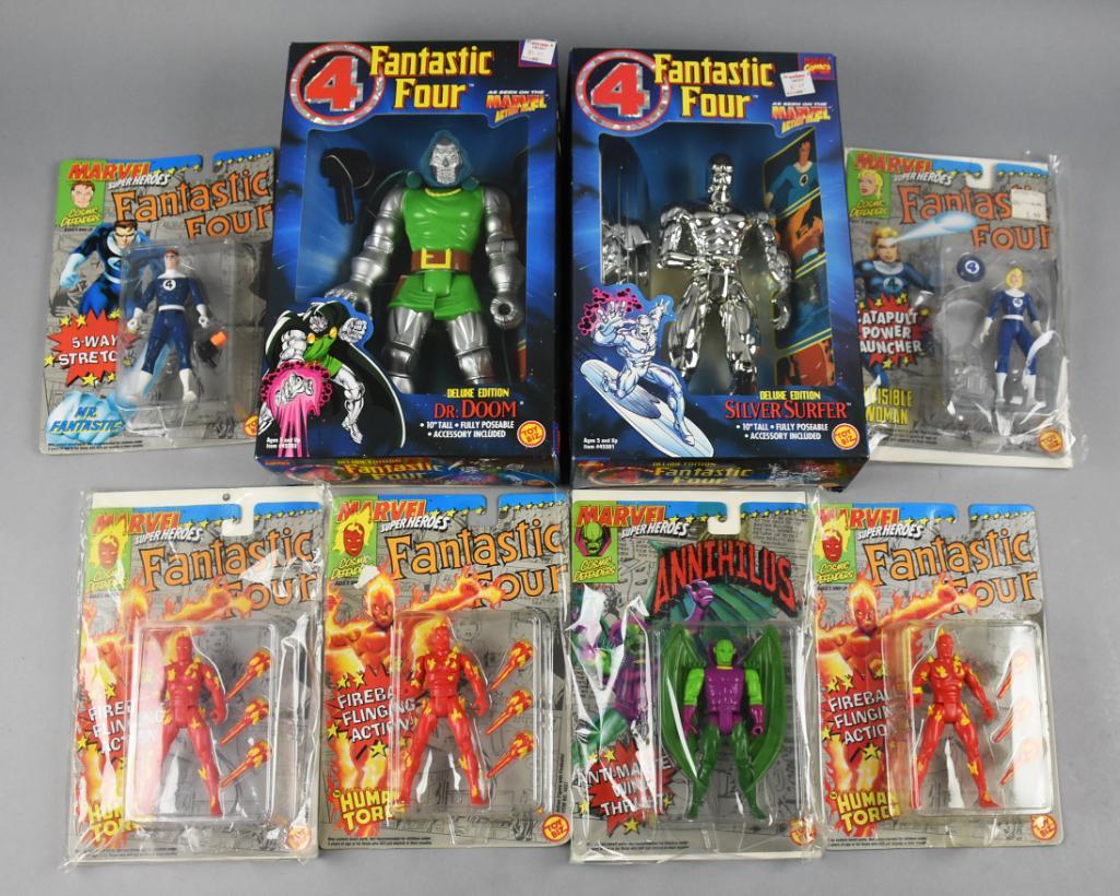 NOS-8 1990s Fantastic 4 Action Figures, Carded & Boxed (1 of 2)