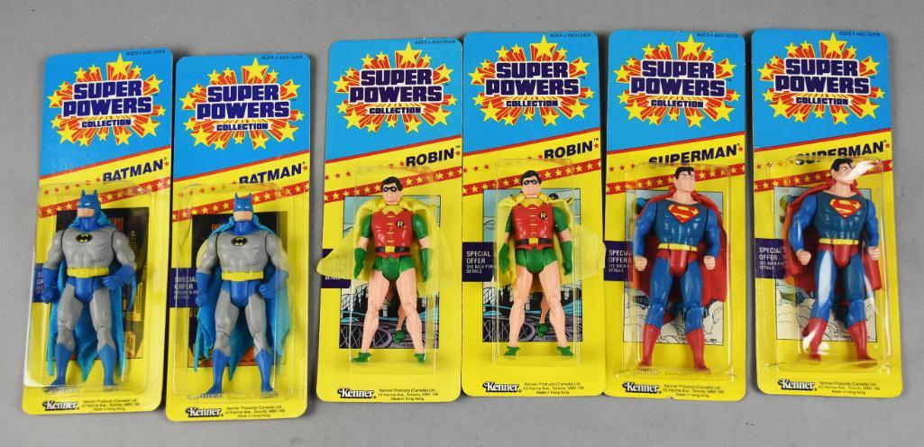 1986 Kenner Super Powers-Batman/Robin/Superman, Mint NOS (1 of 3)