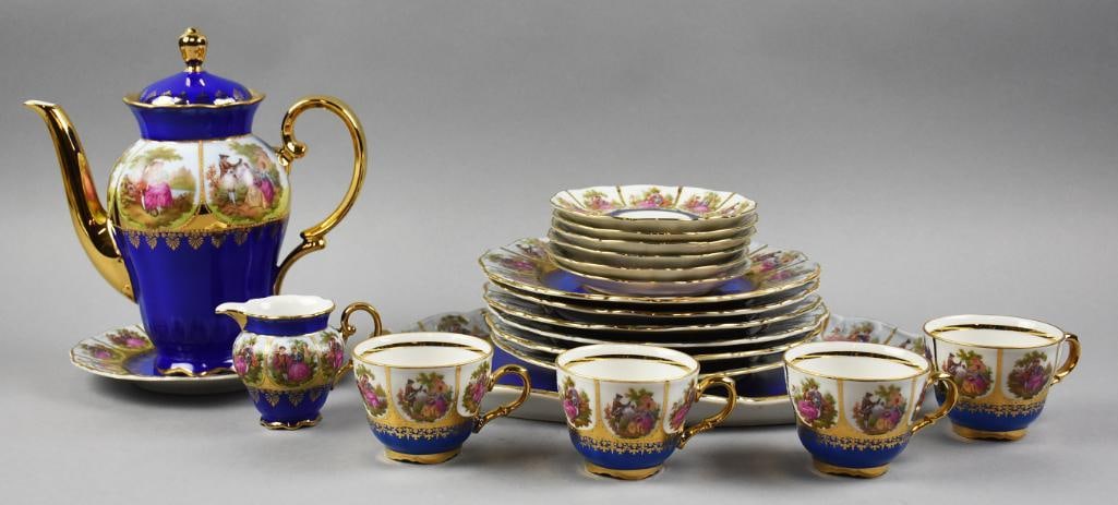 Vintage Schaller Victorian Style Porcelain Tea Set (1 of 10)