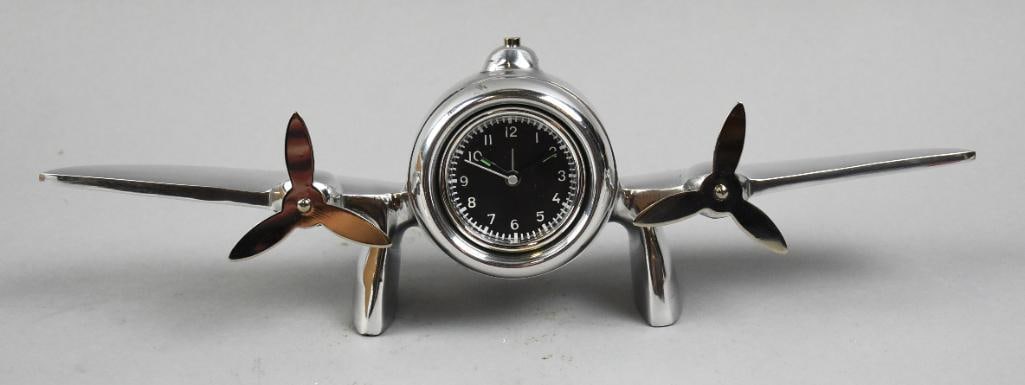 Art Deco Style Flight Clock, Authentic Models. (1 of 7)