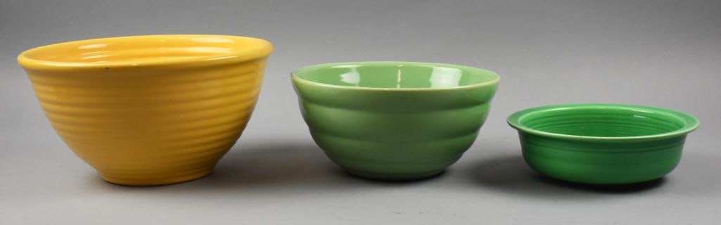 Vintage Bauer & Fiesta Kitchen Mixing Bowls (1 of 5)