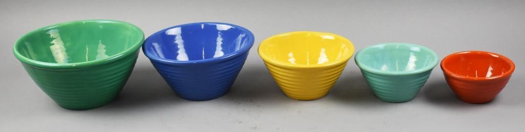 Vintage Bauer Ringware Nesting Bowls (1 of 4)