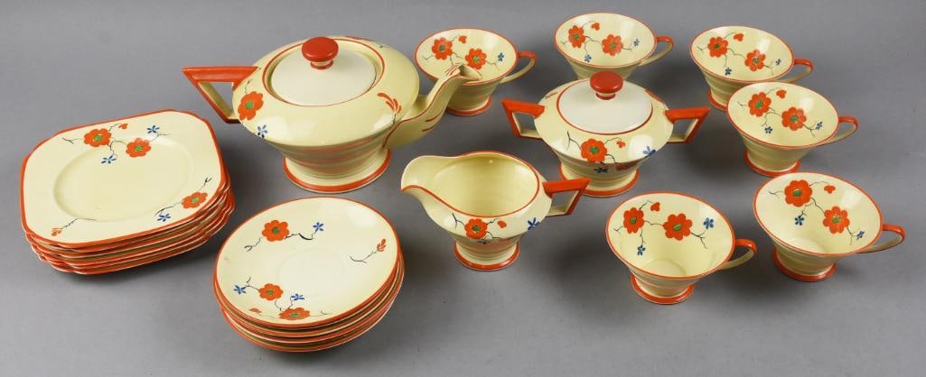 c1920 Art Deco Jackson & Gosling Grosvenor China Set (1 of 8)