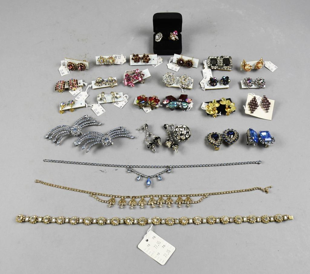 Vintage LOT Costume Jewelry, Some Signed, Weiss, Schiaparelli (1 of 10)