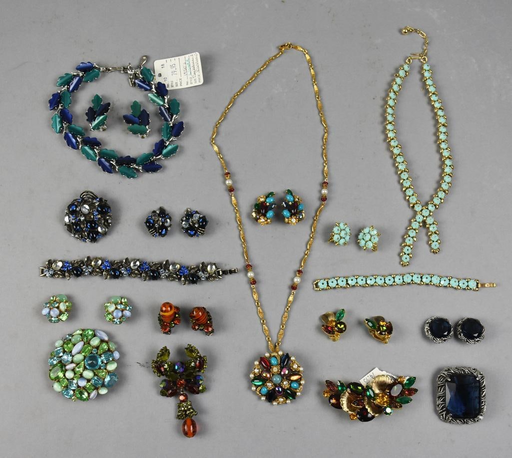 Vintage LOT Signed Costume Jewelry Sets, Weiss, Lisner + (1 of 10)