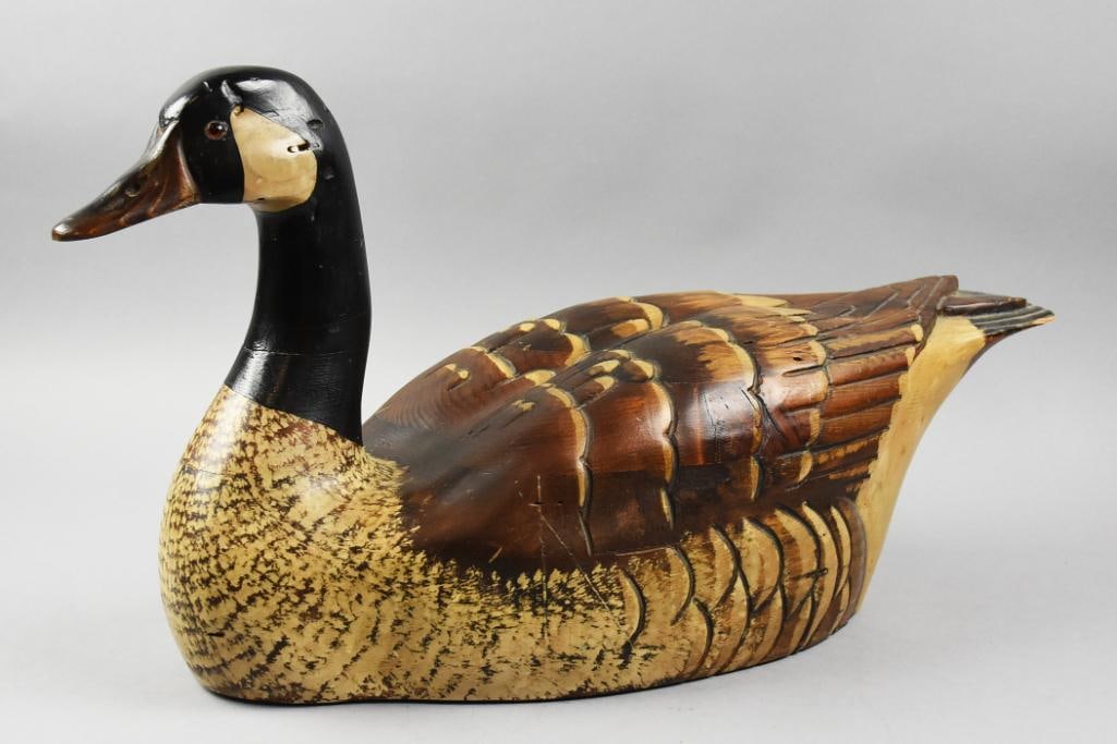 Tom Taber Hersey Kyle Jr Carved Goose Decoy Hand Signed (1 of 9)