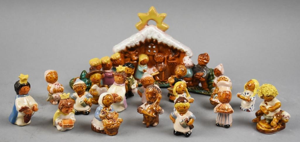 c1995 Czechoslovakian Bethlehem Nativity Set: This is a darling nativity set from Czechoslovakia. It looks like it is also a Bethlehem set per the accompanying hand written letter. Each character is in some sort of profession. Comes in the box yo