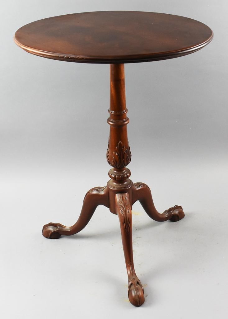 Antique Chippendale Style Mahogany Tea Table (1 of 8)