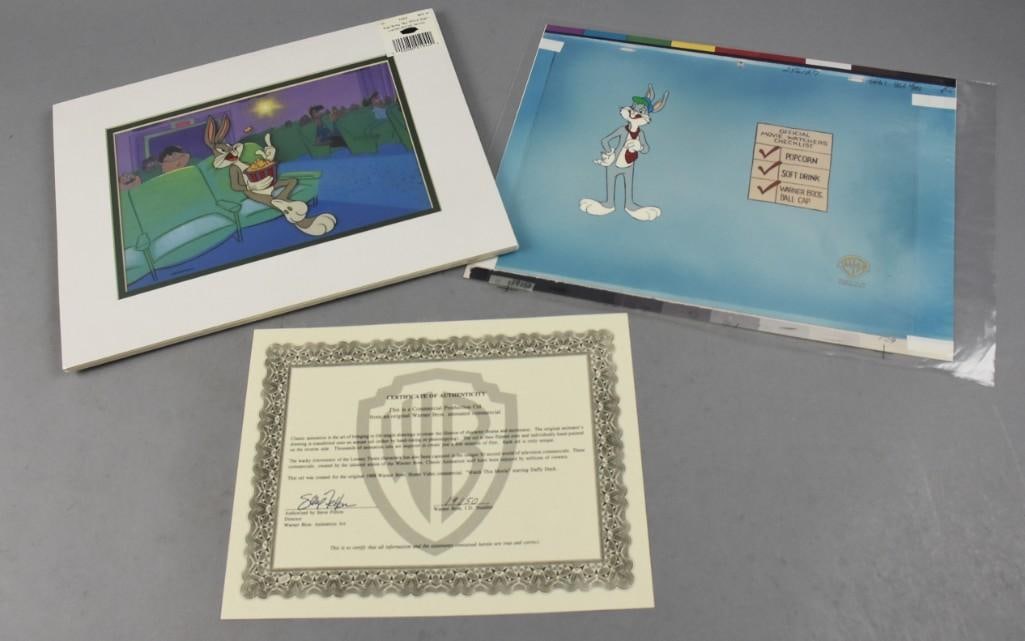 Warner Brothers Bugs Bunny Animation Cels, COA (1 of 7)