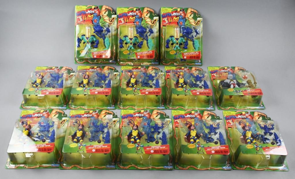 13 Earthworm Jim Action Figures  Playmates , Carded - NOS (1 of 3)