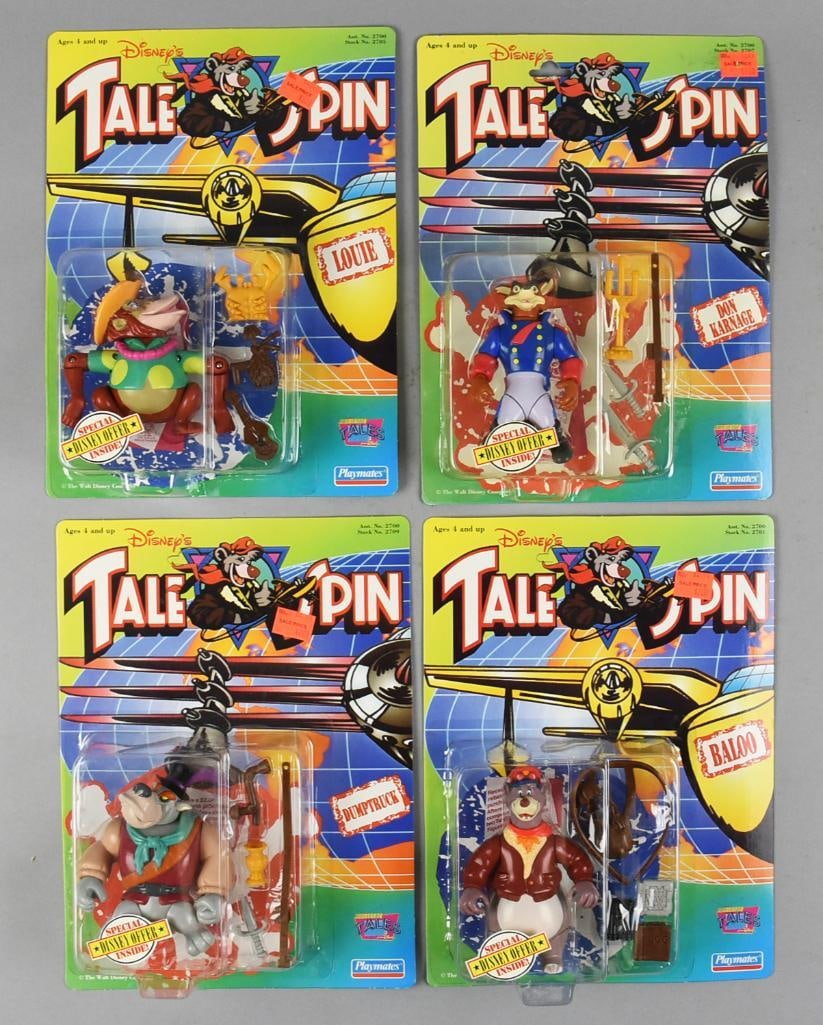 (4) Playmates Tale Spin Action Figures, Carded - NOS (1 of 2)